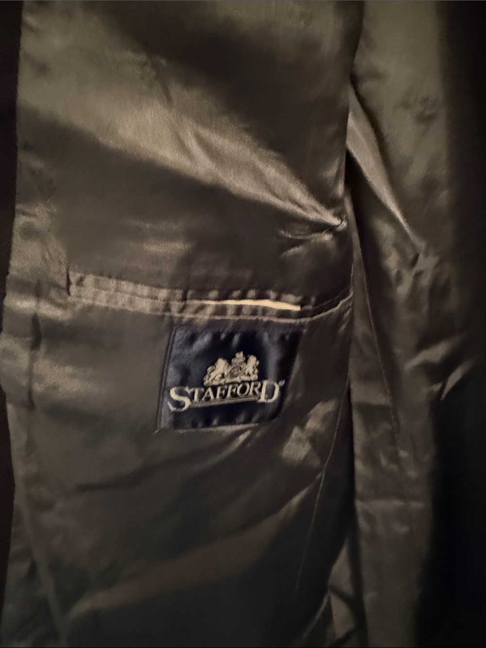 Stafford Navy Blazer with Gold Buttons - Picture 3 of 6